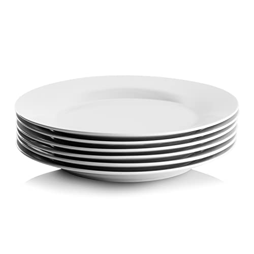 Simply White 10.5" Round Dinner Plates, Set of 6