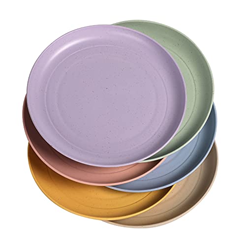 Durable Wheat Straw Dinner Plates - Small, 6-Pack, 5.9"