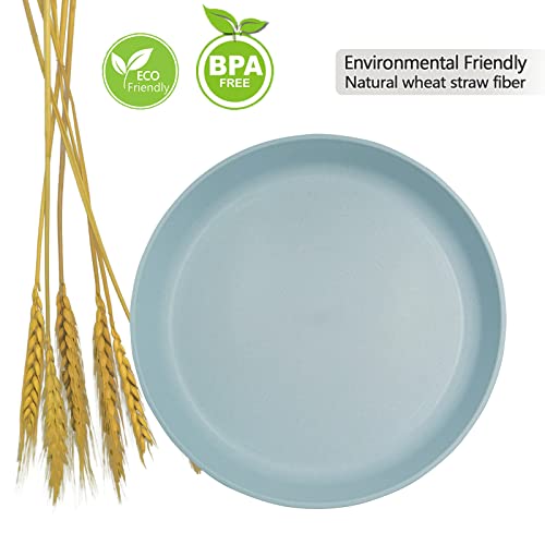 Eco-Friendly Wheat Straw Fiber Dinner Plates for 8 Guests