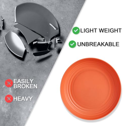 Dopamine-Boosting Unbreakable Wheat Straw Plates (9in), Set of 12