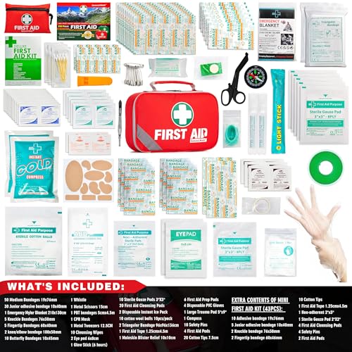 General Medi 2-in-1 First Aid Kit - 258 Pieces for Travel, Home & Office